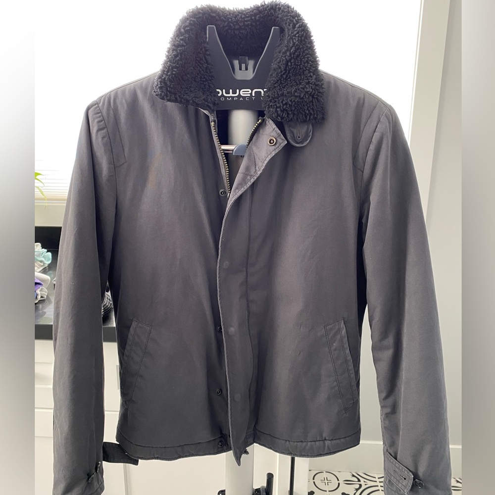 J. Crew coat make offer; well-insulated w/ faux shearling; like new
